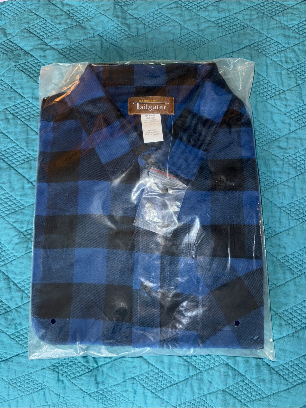 Tailgater Blue & Black Buffalo Plaid Button-Up Shirt